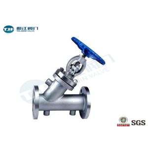 China SUS 304 Y Pattern Globe Valve PN 25 Bar BJ45W With Insulation Jacket on sale