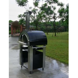 304S Stainless Steel Wood Fired Pizza Oven 70cm Outdoor Stainless Steel Pizza