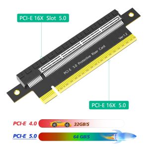 PCI-E Express 5.0 16X Male To Female Extender Riser Card Adapter Pcie 5.0 16x