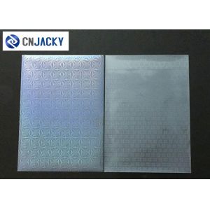 Clear Smart Card Material Overlay PVC Holographic Film For ID Cards / VIP Card