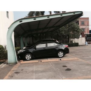 4 sets Small Cars Parking Shed Garage Steel Frame With Red Arc Shape Roof Top