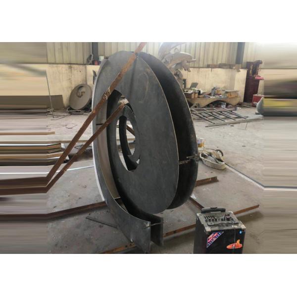 Outdoor Metal Garden Corten Steel Sculpture Rusty Naturally Spiral Design