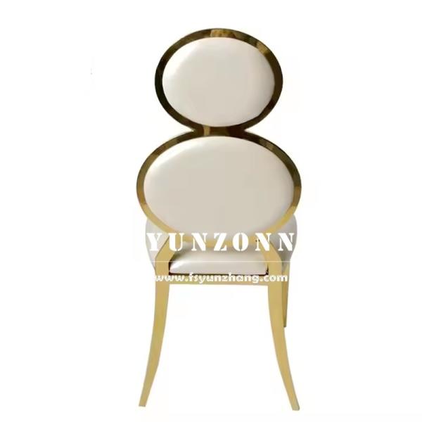 Elegant Velvet Upholstered Banquet Chairs with Gold Accents