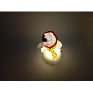 High Quality Wireless Christmas LED Decoration Mini Light up Snowman Plastic Toy