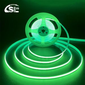 Waterproof Green Flexible Strip Light High Density COB LED CE RoHs IP20 Ra90 8mm