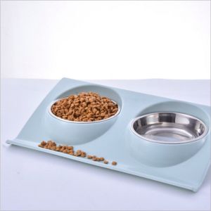 Fashionalbe Pet Food Feeder / Combination Double Bowl Thick Non - Tasteless