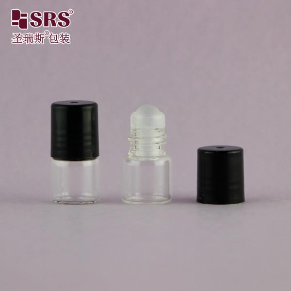 BLP-1ML Mini Travel Size Transparent Glass Vial Roller Ball Bottle For Essential Oil Fragrance No Leakage