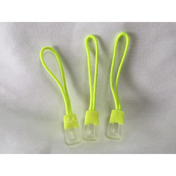 Buy Novelty Transparent Rubber Zipper Puller With Woven Fabric String at wholesale prices
