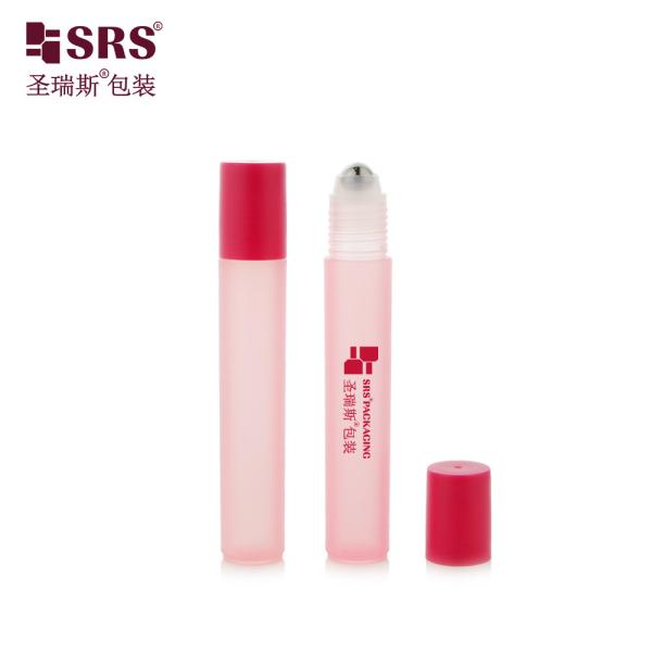 RPP-15ML Red Flat Plastic Screw Cap No Leakage PP Roll-On Bottle With Steel Ball For Eye Gel Pain Relief