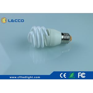Cool White High Lumen Cfl Bulbs , Half - Full Spiral 18 Watt Light Bulb 62 LM /