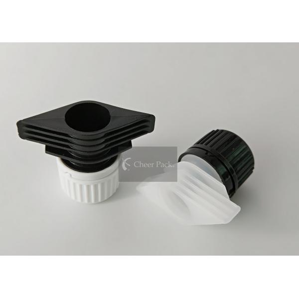 Black Color Screw On Pour Spouts 1.6cm Inner Dia For Liquid Soap Doypack
