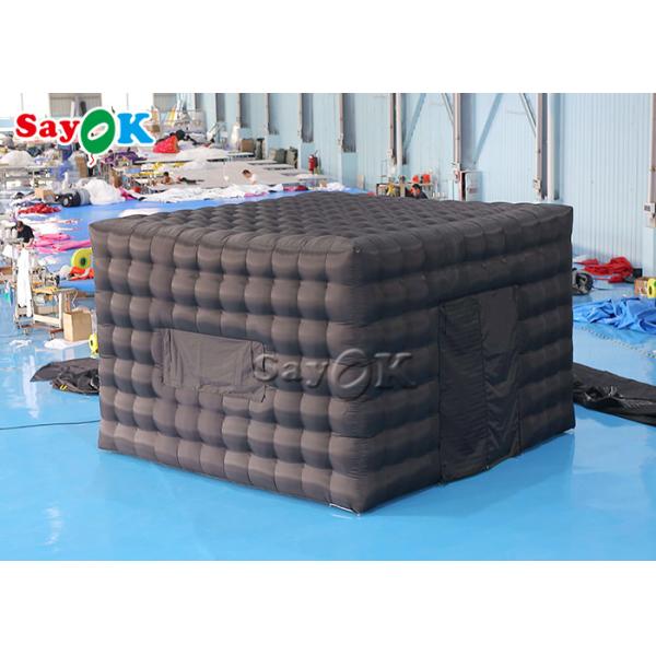 Air Inflatable Tent Black Big Commercial Outdoor Inflatable Cube Tent With Led Light