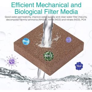 Square Ceramic Aquarium Filter Media 25ft Hose For Water Permeability