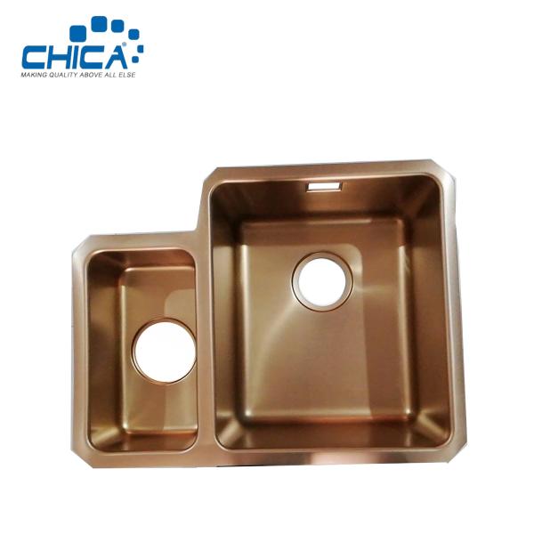 Buy SUS201 304 Stainless Steel Kitchen Sink Double Bowl Topmount Kitchen Sink For Farmhouse at wholesale prices