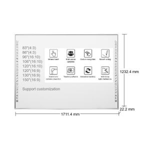 83 Inch Interactive Whiteboard with Optional I3/i5/i7/i9 CPU 10 Point 60 Million