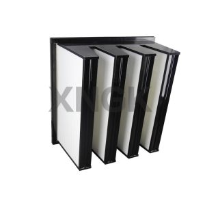 Polyester V Bank Filter 4V Design F8 for Pharmaceutical Clean Room air filter