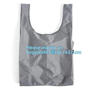 Supermarket polyester foldable non-woven bags fabric grocery shopping bag with