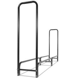 Professional Black Steel Fence Firewood Log Holder For Inside Fireplace