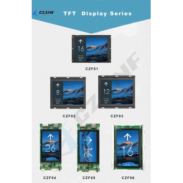 4.3 Inch 7 Segment Color Panel TFT Display for Elevators with 1 Year Warranty
