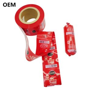 Red sausage packaging plastic casings General custom logo printing plastic