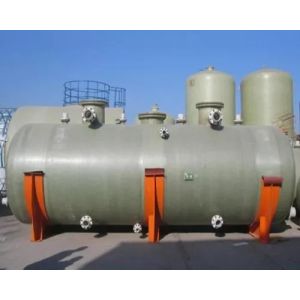 Cylindrical Durable FRP Horizontal Tank Filament Winding Water Reservoir