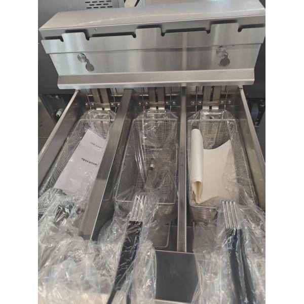 Digital Computer Panel 3 Pots 3 Baskets 21KW Electric Open Chips Fryer