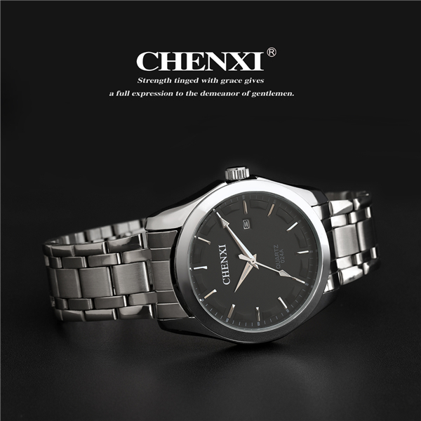 C024A PayPal Accepted Stainless Steel Case Back Strap Cool Business Man Quartz Watch Mens