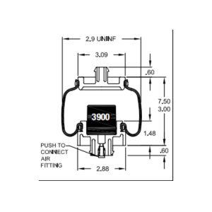 W02-358-7206 Firestone Cab Air Spring 18-29919-000 Freightliner Truck Air Shock