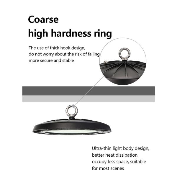 KCD Super Market High Lumen Engineering Industry Lighting IP65 100W 150W 200W 3000k Long Life UFO LED Light High Bay