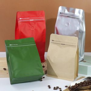 Silver 340G 454G 1000G Compound Material Plastic Coffee Packaging Bag