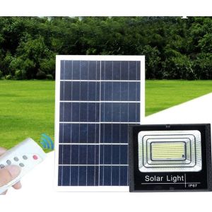 Yard 100W Solar Flood Light Dusk To Dawn Outdoor Lights With Remote Control