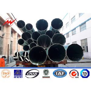ASTM A36gr50 Electrical Galvanized Steel Pole Transmission Line Galvanized Hex
