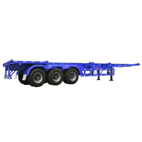 Buy Q345B Skeleton Container Semi Trailer 40000kg Truck Trailer Chassis at wholesale prices