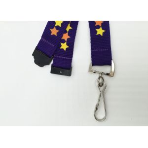 Promotion Gifts Silk Screen Lanyards / Breakaway Id Lanyard With Colorful Stars