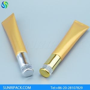 China 25g eye cream cosmetic tube, golden alu laminated tube on sale