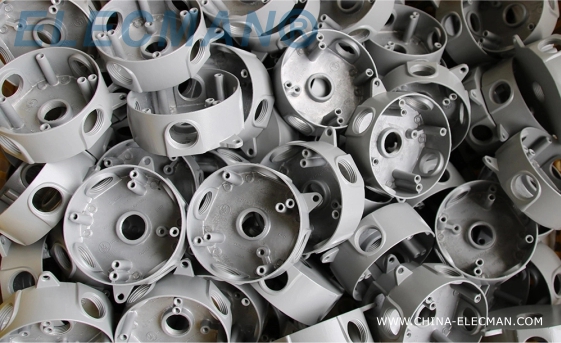 4" Round Weatherproof Electrical Exterior Receptacle Box Aluminum