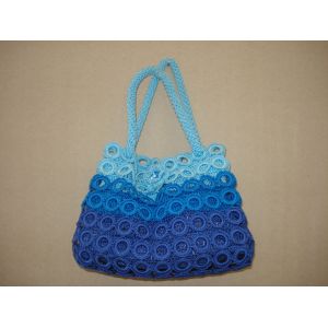 Bag Crochet Blue ocean women fashion bag tote Ring purse