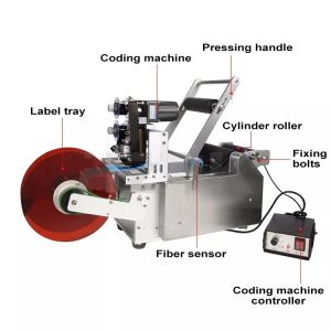 Aluminum SS304 Tube Semi Auto Label Applicator 18mm-120mm
