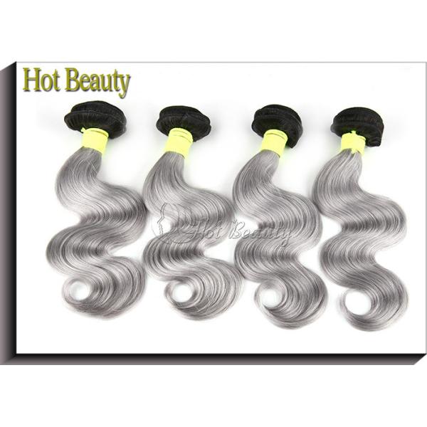 Grey 26 Inch 5A Virgin Brazilian Hair Body Wave Human Hair For Braiding