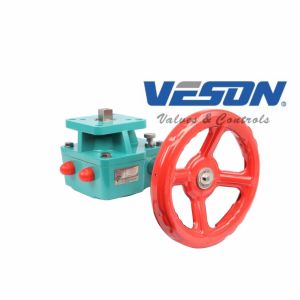 Rotary Valve Actuator Declutchable Manual Override Gearbox Hand Wheel