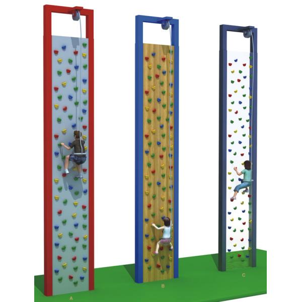 Indoor Vertical Children Climbing Equipment With Climbing Hold With Different Background