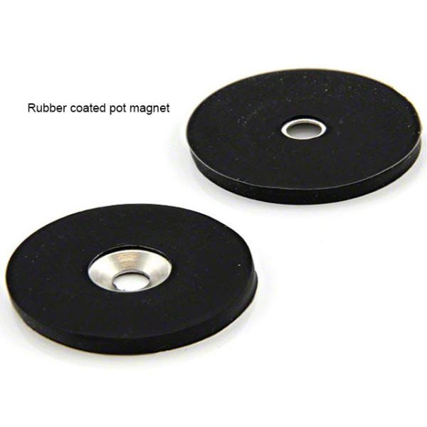 Buy Wear-Resistant Rubber Coated Pot Magnets with Inner& Outer Threads at wholesale prices