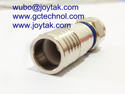 F male Compression Connector Waterproof 75ohm for RG6 Coaxial Cable all brass