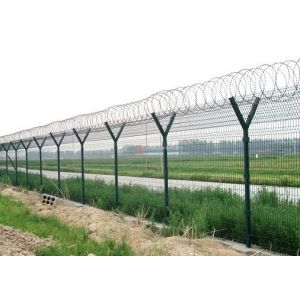 China Powder Coated Green 358 Prison Anti Climb Security Fencing on sale