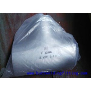 304 / SUS304 / UNS S30400 Stainless Steel Tee Equal / Reducer Tee Size 1-48inch