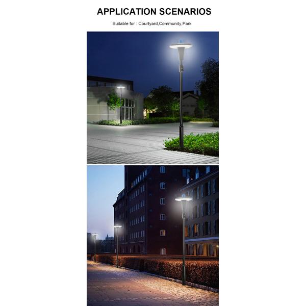 Outdoor Waterproof 50W 110lm/W LED Garden Solar Light For Yard Street