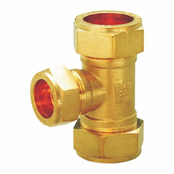 Buy Tee Refrigeration Pipe Fittings Female Brass Connector Reduce Coupling at wholesale prices