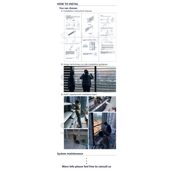 Aerofoil Shape Aluminium Sun Louvers Motor Exterior Wall System Architectural Facade