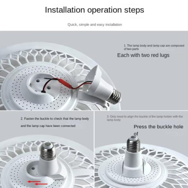 85-265V Office Kitchen 3 gear Wind Speed Ceiling Dimmable LED Ceiling Fan Light