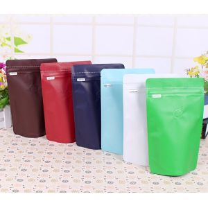 Moisture Proof 50g Stand Up foil Coffee Pouch Packaging Self Sealing With One